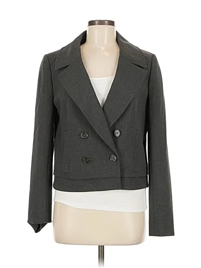 Pre-owned Ann Taylor Blazer Jacket In Gray