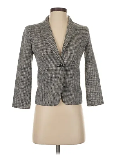 Pre-owned Ann Taylor Blazer Jacket In Gray
