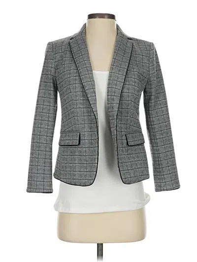 Pre-owned Ann Taylor Blazer Jacket In Gray