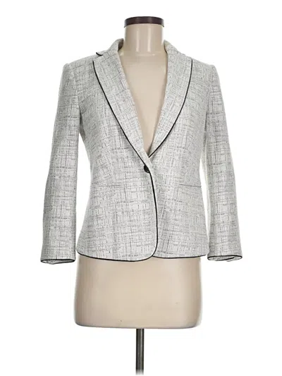 Pre-owned Ann Taylor Blazer Jacket In Gray