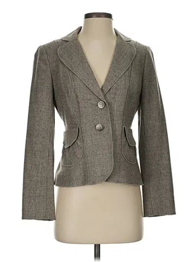 Pre-owned Ann Taylor Blazer Jacket In Gray