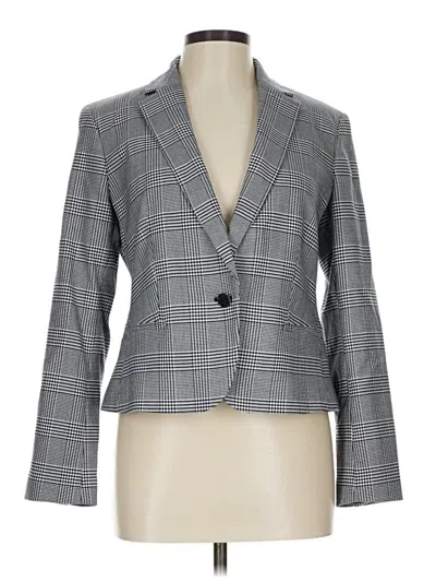 Pre-owned Ann Taylor Blazer Jacket In Gray