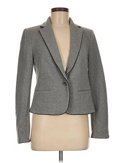 Pre-owned Ann Taylor Blazer Jacket In Gray