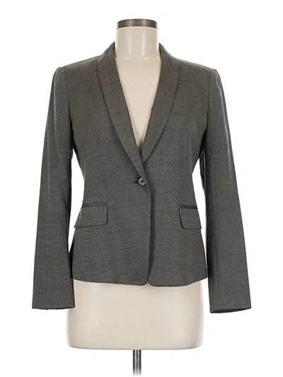 Pre-owned Ann Taylor Blazer Jacket In Gray
