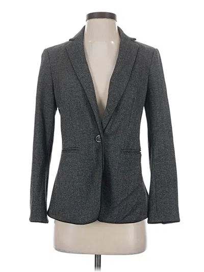Pre-owned Ann Taylor Blazer Jacket In Gray