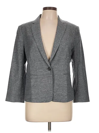 Pre-owned Ann Taylor Blazer Jacket In Gray
