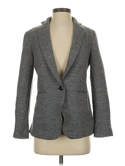 Pre-owned Ann Taylor Blazer Jacket In Gray