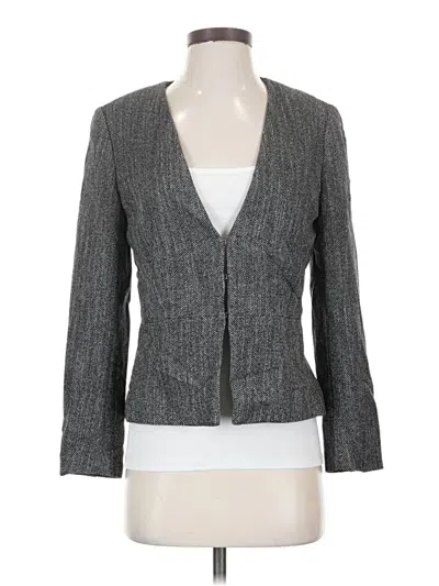 Pre-owned Ann Taylor Blazer Jacket In Gray