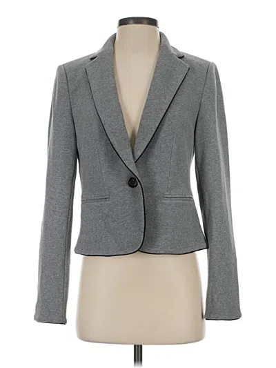 Pre-owned Ann Taylor Blazer Jacket In Gray