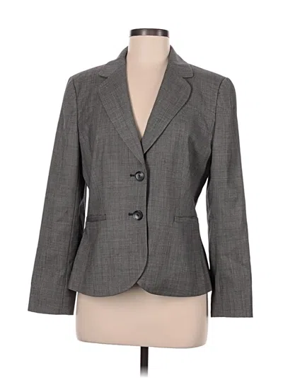 Pre-owned Ann Taylor Blazer Jacket In Gray