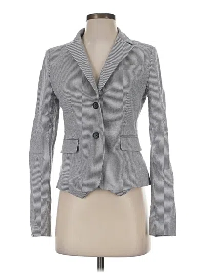 Pre-owned Ann Taylor Blazer Jacket In Gray