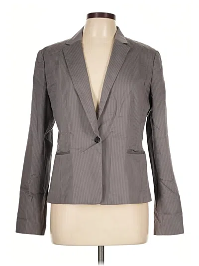 Pre-owned Ann Taylor Blazer Jacket In Gray