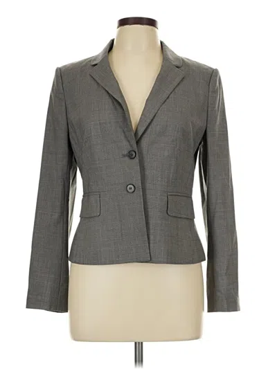 Pre-owned Ann Taylor Blazer Jacket In Gray
