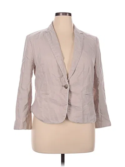Pre-owned Ann Taylor Blazer Jacket In Gray