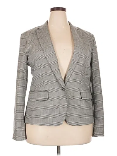 Pre-owned Ann Taylor Blazer Jacket In Gray
