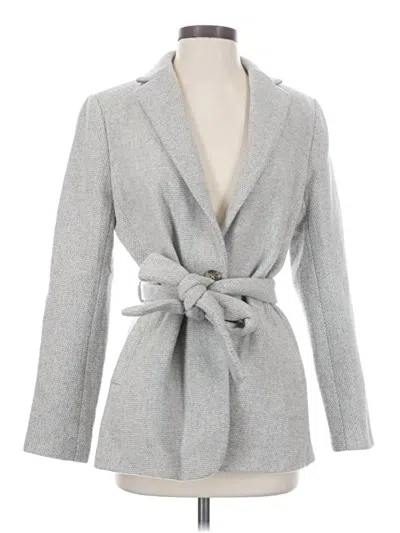 Pre-owned Ann Taylor Blazer Jacket In Gray