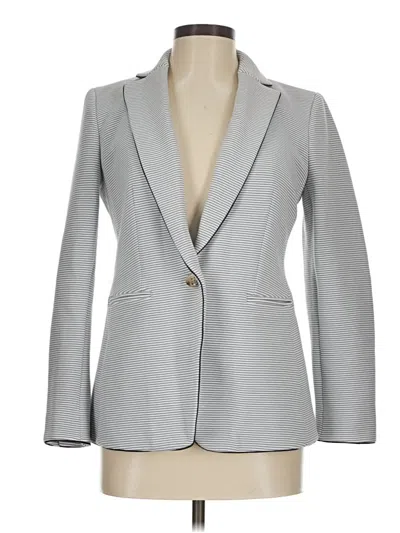Pre-owned Ann Taylor Blazer Jacket In Gray