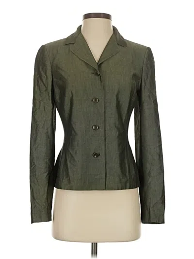 Pre-owned Ann Taylor Blazer Jacket In Green
