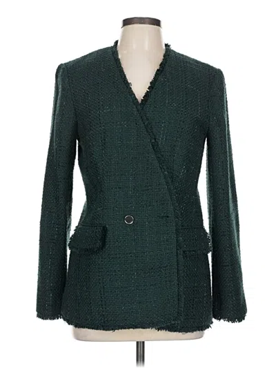 Pre-owned Ann Taylor Blazer Jacket In Green
