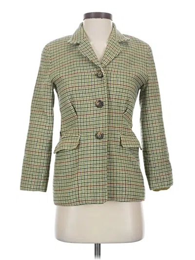 Pre-owned Ann Taylor Blazer Jacket In Green