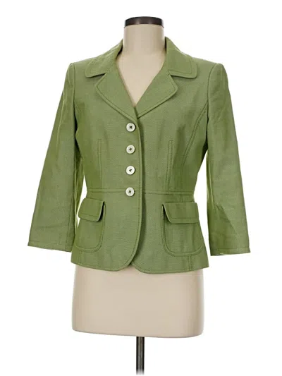 Pre-owned Ann Taylor Blazer Jacket In Green