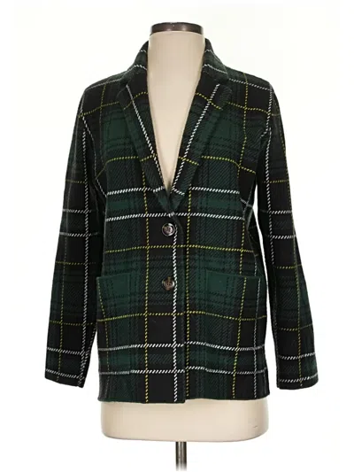 Pre-owned Ann Taylor Blazer Jacket In Green