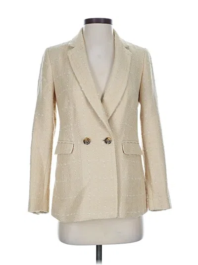 Pre-owned Ann Taylor Blazer Jacket In Ivory
