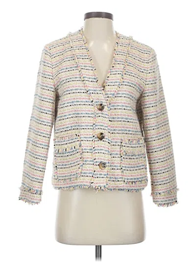 Pre-owned Ann Taylor Blazer Jacket In Ivory