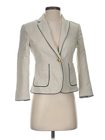 Pre-owned Ann Taylor Blazer Jacket In Ivory