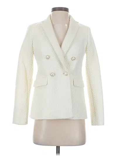 Pre-owned Ann Taylor Blazer Jacket In Ivory