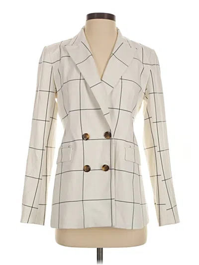 Pre-owned Ann Taylor Blazer Jacket In Ivory