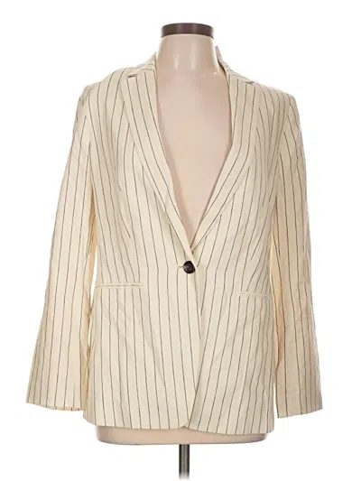 Pre-owned Ann Taylor Blazer Jacket In Ivory