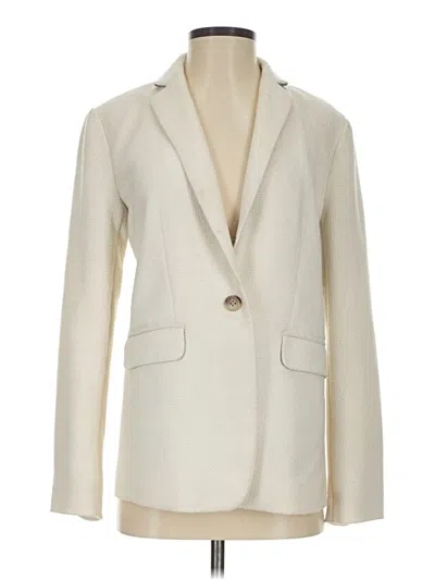 Pre-owned Ann Taylor Blazer Jacket In Ivory