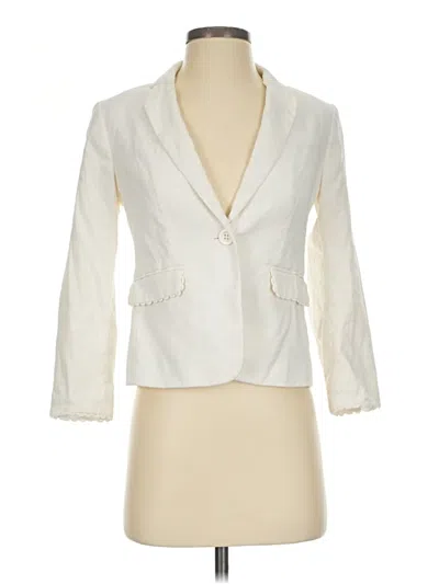 Pre-owned Ann Taylor Blazer Jacket In Ivory