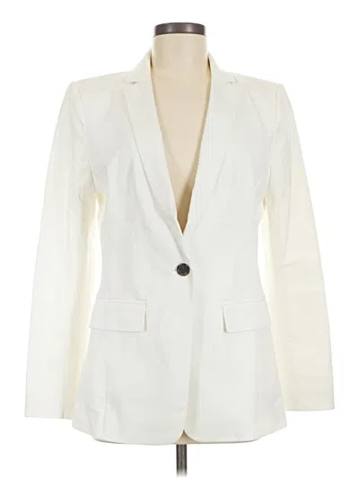 Pre-owned Ann Taylor Blazer Jacket In Ivory