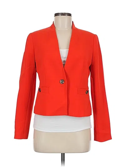 Pre-owned Ann Taylor Blazer Jacket In Orange