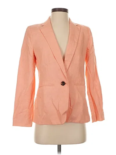 Pre-owned Ann Taylor Blazer Jacket In Orange