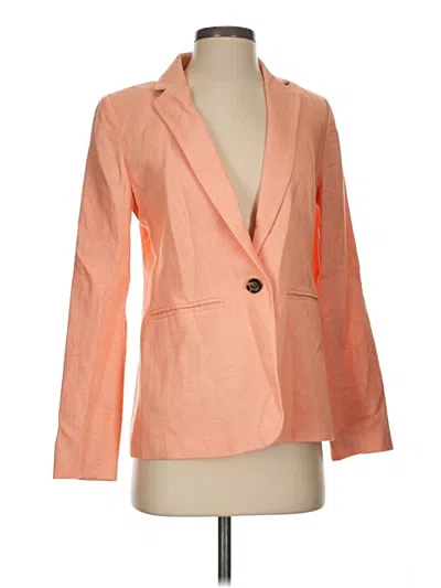 Pre-owned Ann Taylor Blazer Jacket In Orange