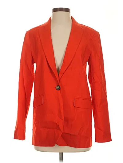 Pre-owned Ann Taylor Blazer Jacket In Orange