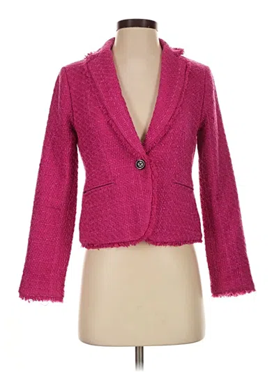 Pre-owned Ann Taylor Blazer Jacket In Pink