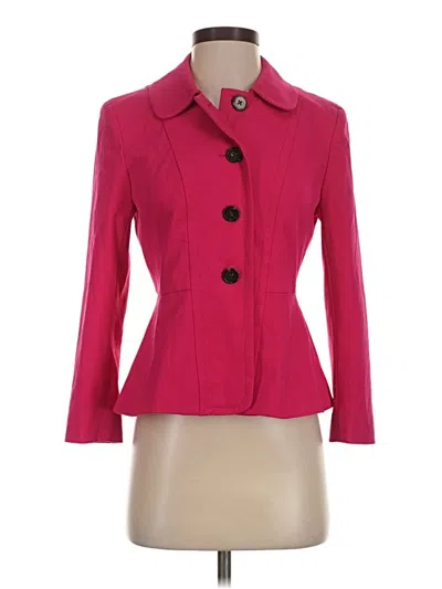 Pre-owned Ann Taylor Blazer Jacket In Pink