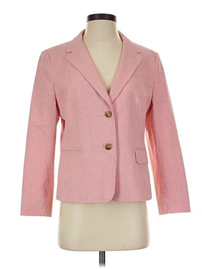 Pre-owned Ann Taylor Blazer Jacket In Pink
