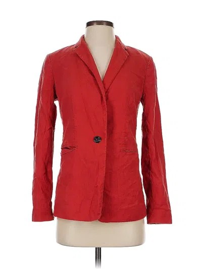 Pre-owned Ann Taylor Blazer Jacket In Red