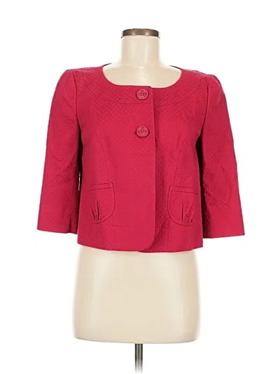 Pre-owned Ann Taylor Blazer Jacket In Red