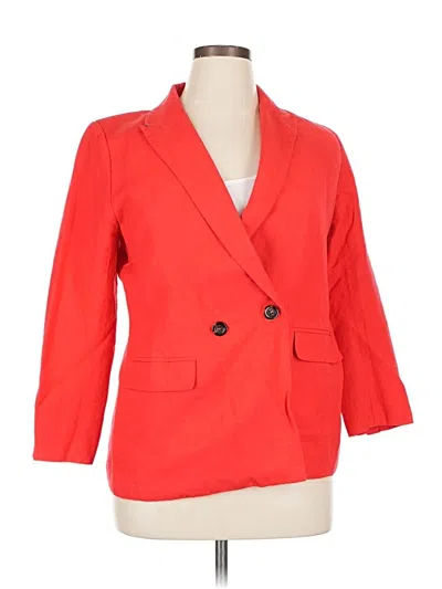 Pre-owned Ann Taylor Blazer Jacket In Red