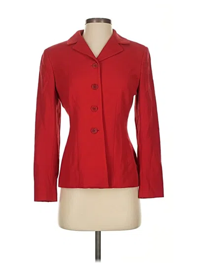 Pre-owned Ann Taylor Blazer Jacket In Red