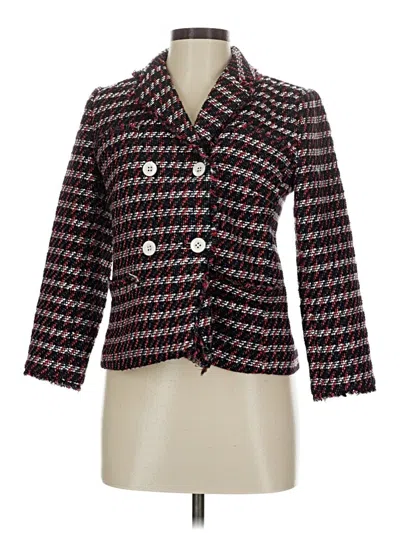 Pre-owned Ann Taylor Blazer Jacket In Red