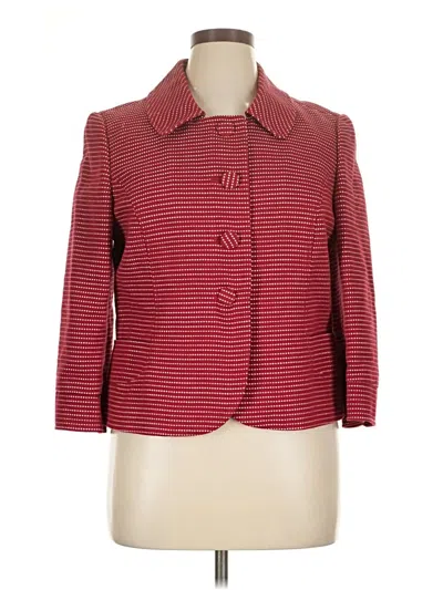 Pre-owned Ann Taylor Blazer Jacket In Red