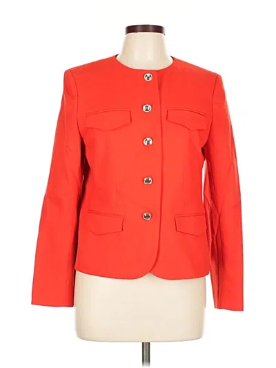 Pre-owned Ann Taylor Blazer Jacket In Red