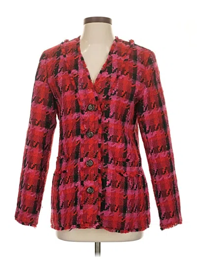 Pre-owned Ann Taylor Blazer Jacket In Red